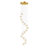 Vencha Lighting Lighting Langdon LED Pendant Light 15Lt 90w Gold, Black Lights-For-You 5510195-GD-3K